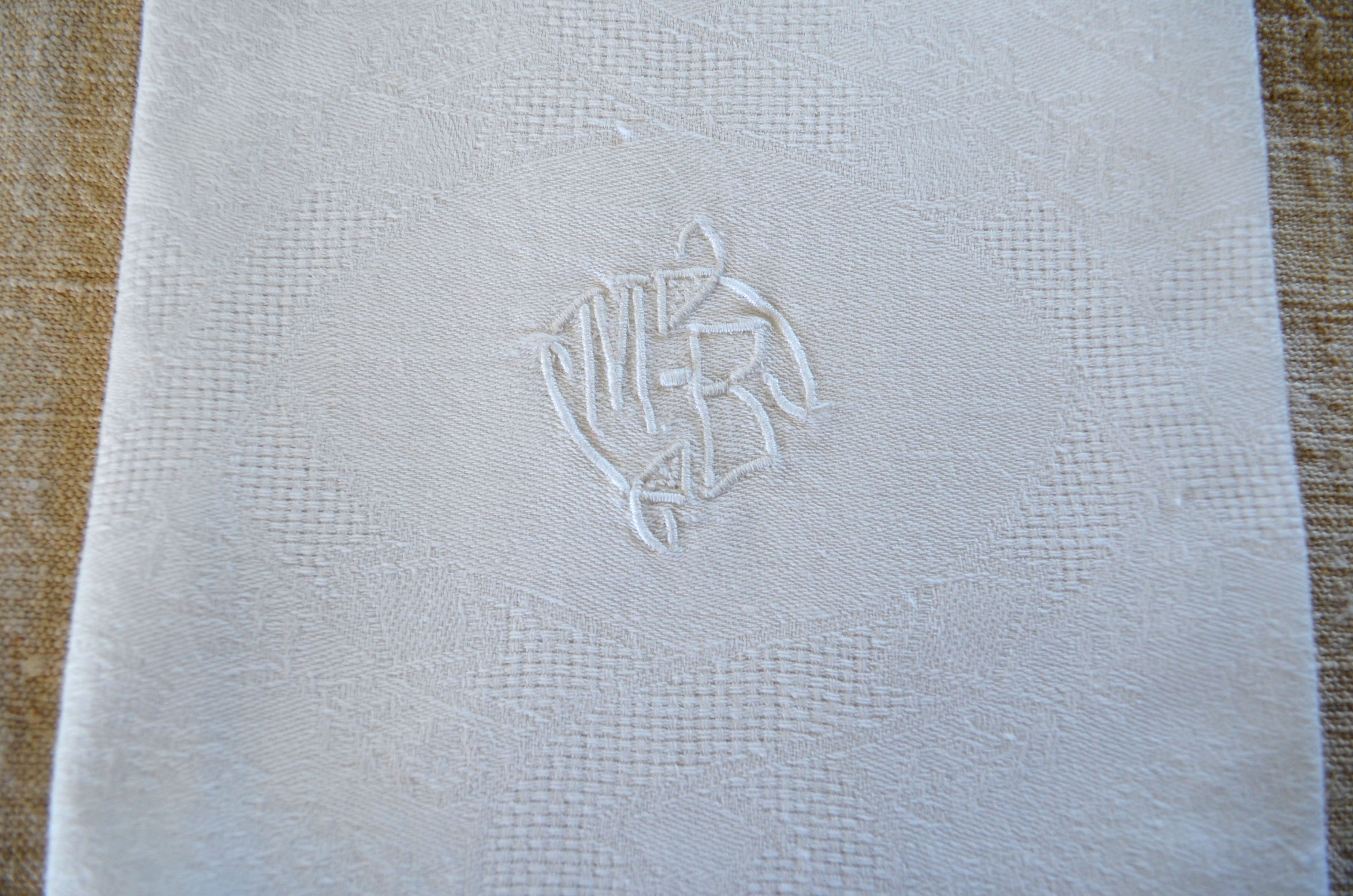 Set of 12 hand-embroidered napkins