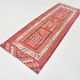Red & Burgundy Vintage Runner Rug, 102x274Cm