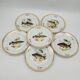 6 Limoges porcelain plates, fish pattern.