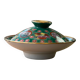 Small covered Chinese porcelain dish, Wan Shou decoration, 1970s-80s.
