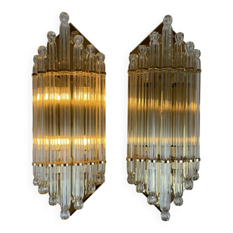Pair of Hollywood Regency Sconces by Vadisa, 1980s