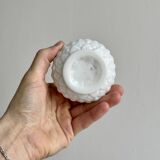 White opaline glass soliflore vase