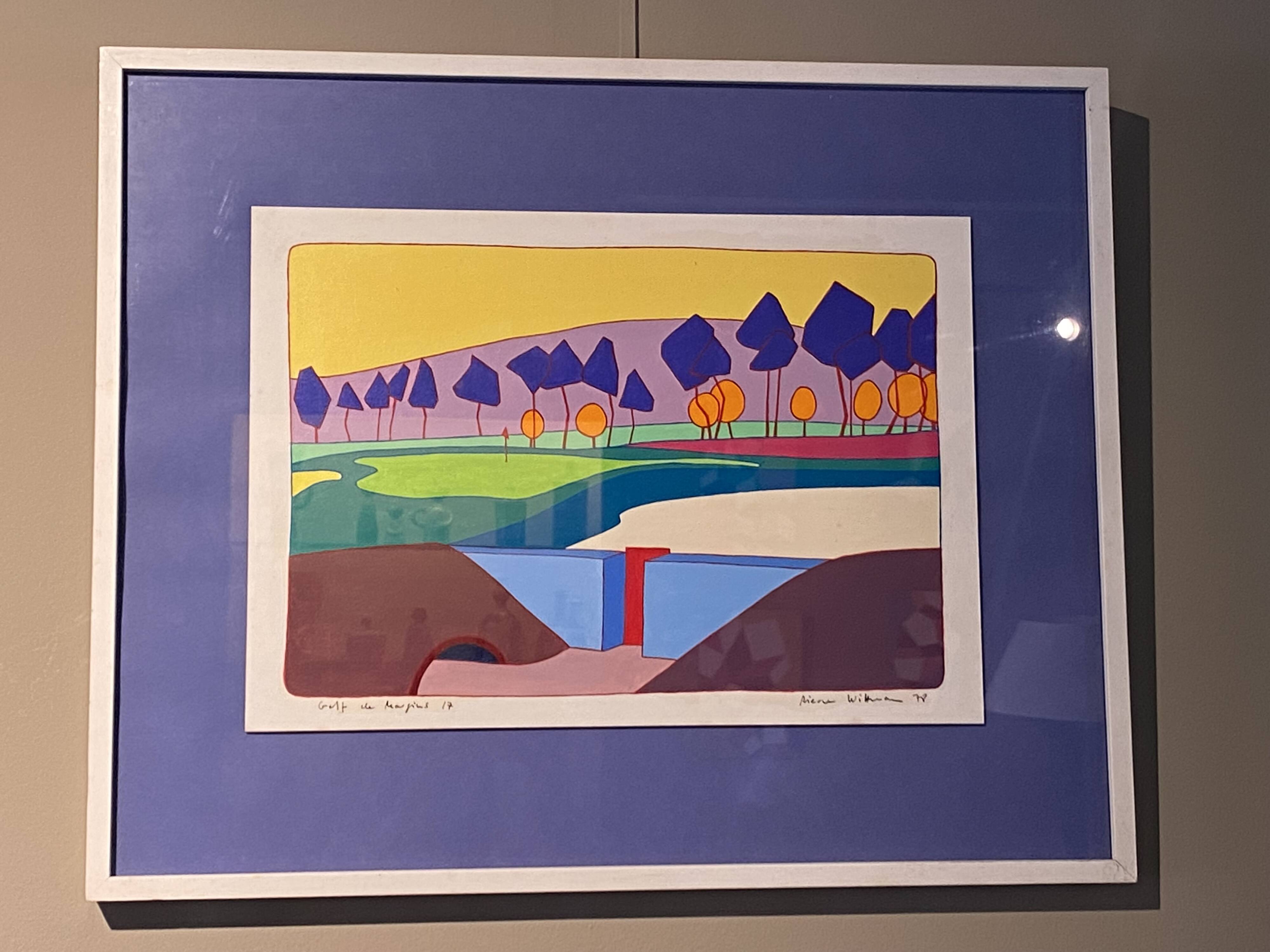 Painting "Golf of Mougins" 1978 Pierre Wittmann