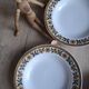 Set 6 assiettes Mitteteich Bavaria fleurs doré