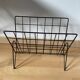 Black galvanized metal magazine rack