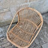 Vintage rattan armchair