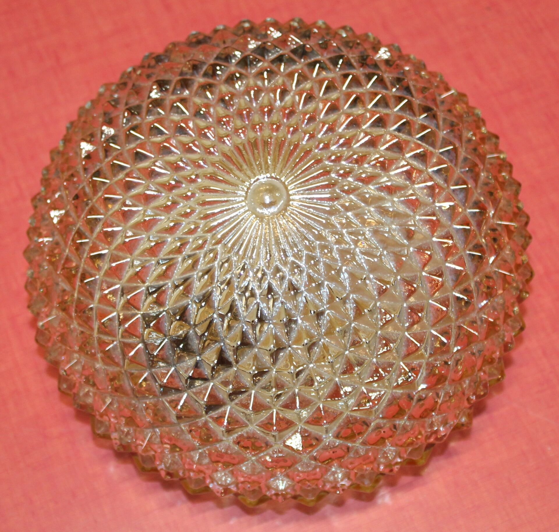 Tinted glass ceiling lamp