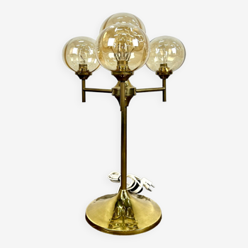 Lampe de table boule vintage avec cadre en laiton