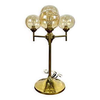 Lampe de table boule vintage avec cadre en laiton