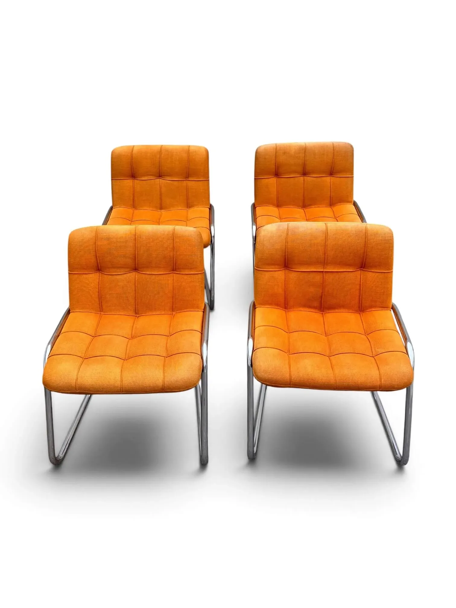 Yves Christin, 4 chairs model Storm, 1970s