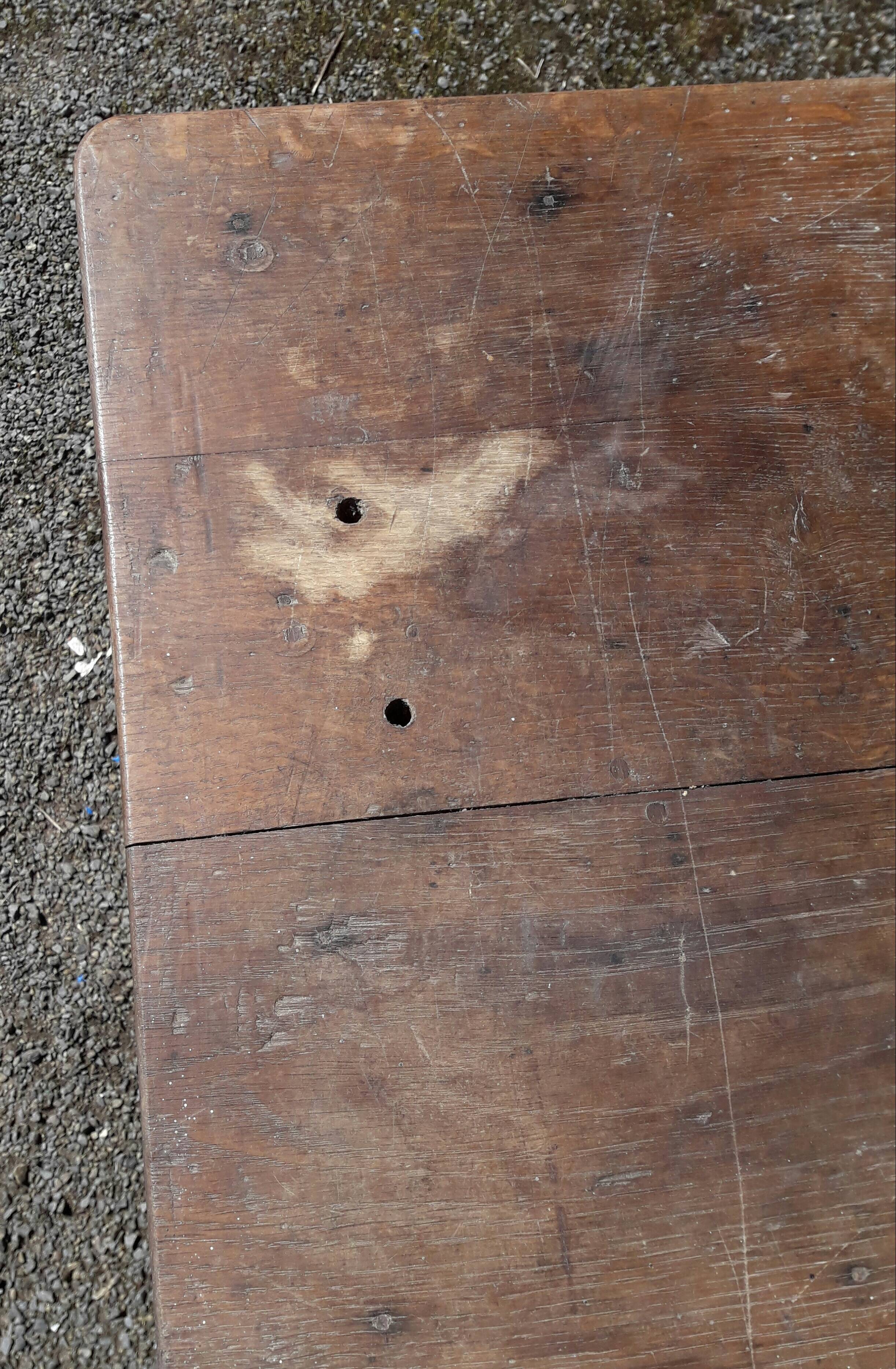 Antique desk table in solid wood