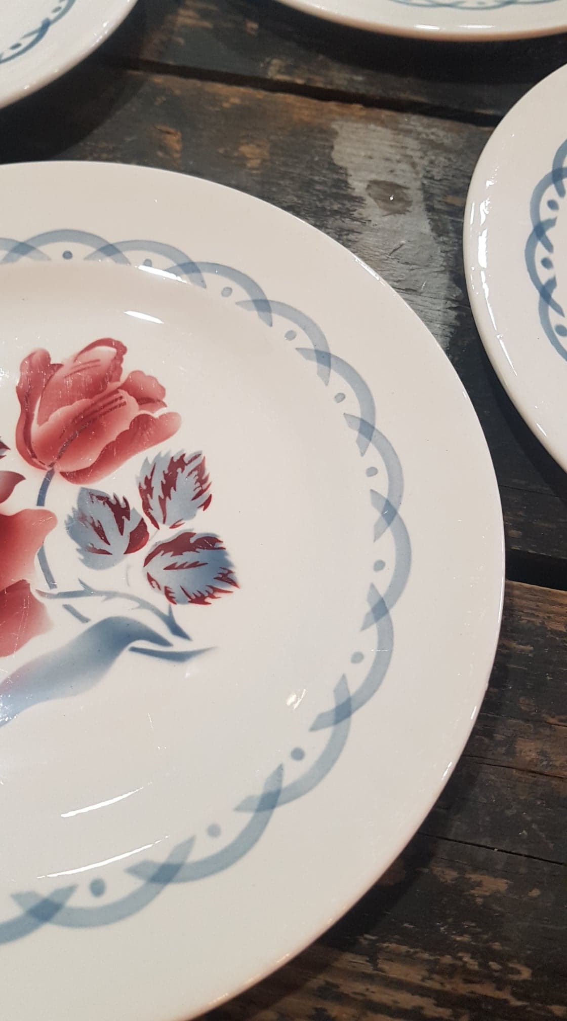 Lot 6 plates Digoin Sarreguemines model Cannes