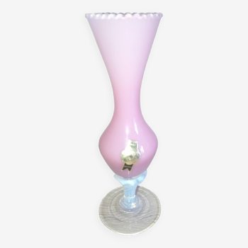 Pink opaline vase