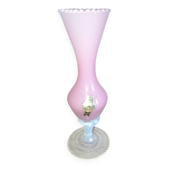 Vase opaline rose