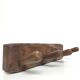 Brutalist coat rack solid wood 4 hooks