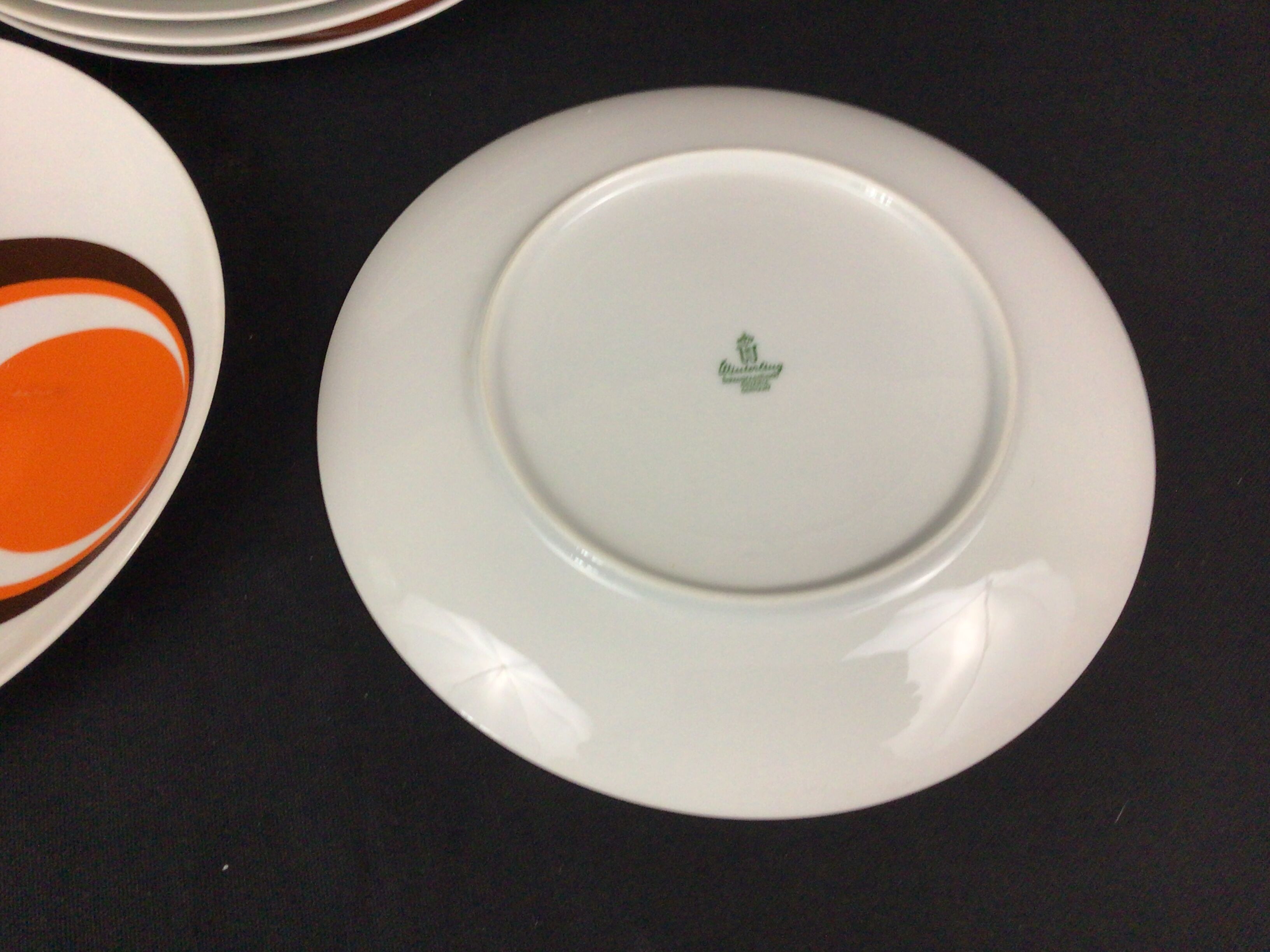 Set 8 flat plates 70s German porcelain