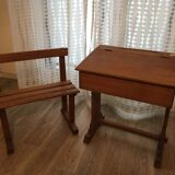School desk and bench