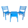 Vintage blue set – 2 chairs and matching side table