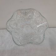 Pressed-mould glass cup – Stars & palmettes – 1960s-70s