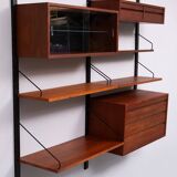 Modular Teak Wall System by Poul Cadovius, Denmark, 1960s