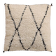 Moroccan cushion in black and white wool 55x55cm