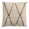 Coussin Marocain en laine noir et blanc 55x55cm