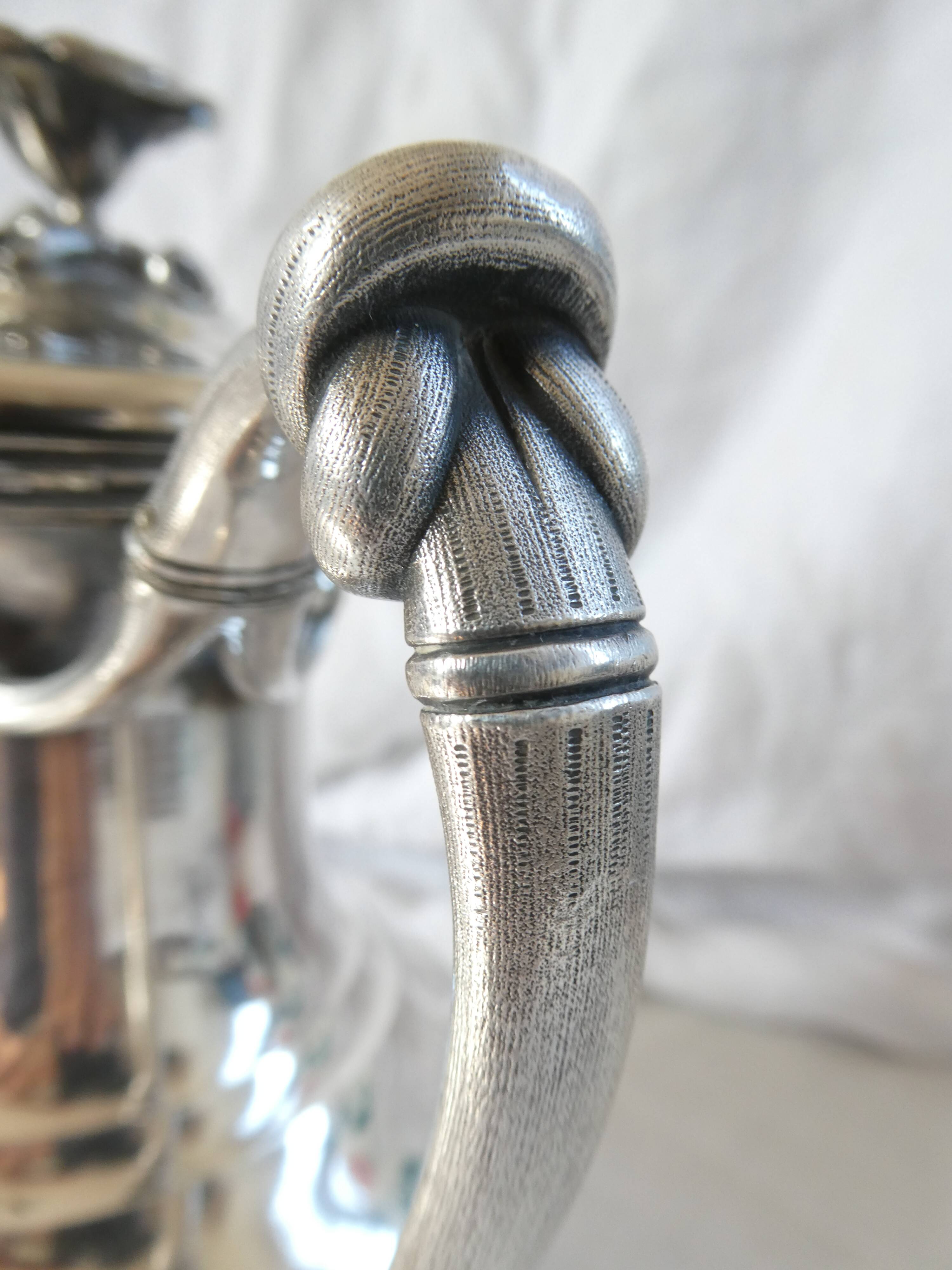 Christofle teapot, coffee pot silver-plated metal 19th art nouveau