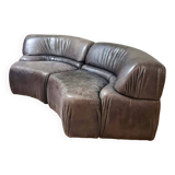 Canapé modulable vintage en cuir Cosmos DS-28 De Sede 1970