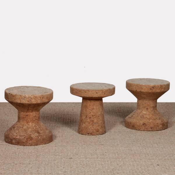 Suite de 3 tabourets Cork par Jasper Morrison pour Vitra, 2004