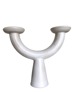 Bougeoir Brutaliste de - mat blanc