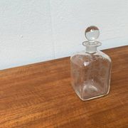 Bouteille en verre danoise vintage avec gravure