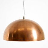 Original Italian Mid Century Modern copper dome pendant light