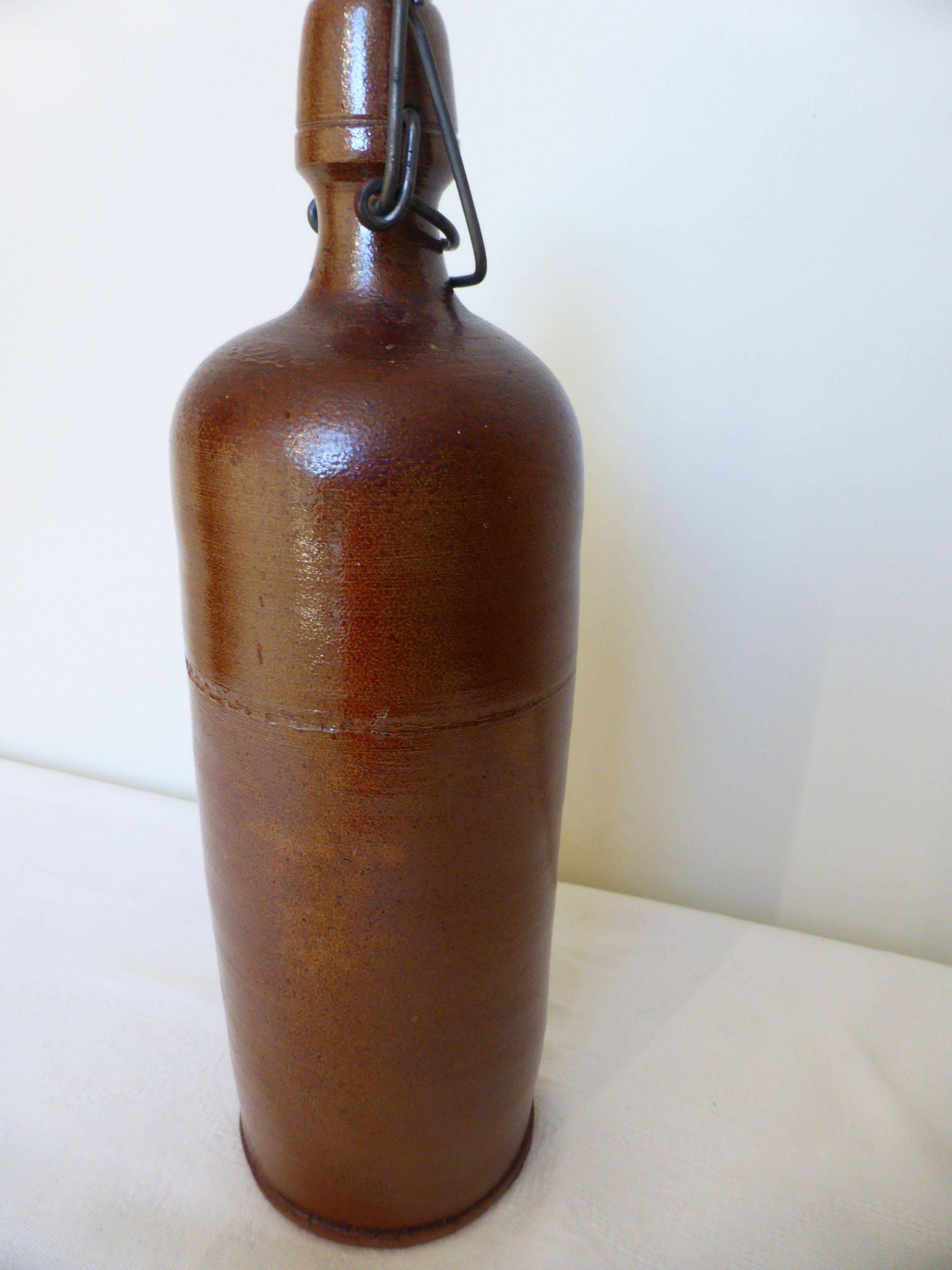Vintage glazed stoneware bottle 2106221