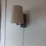 Vintage scandinavian wooden wall lamp