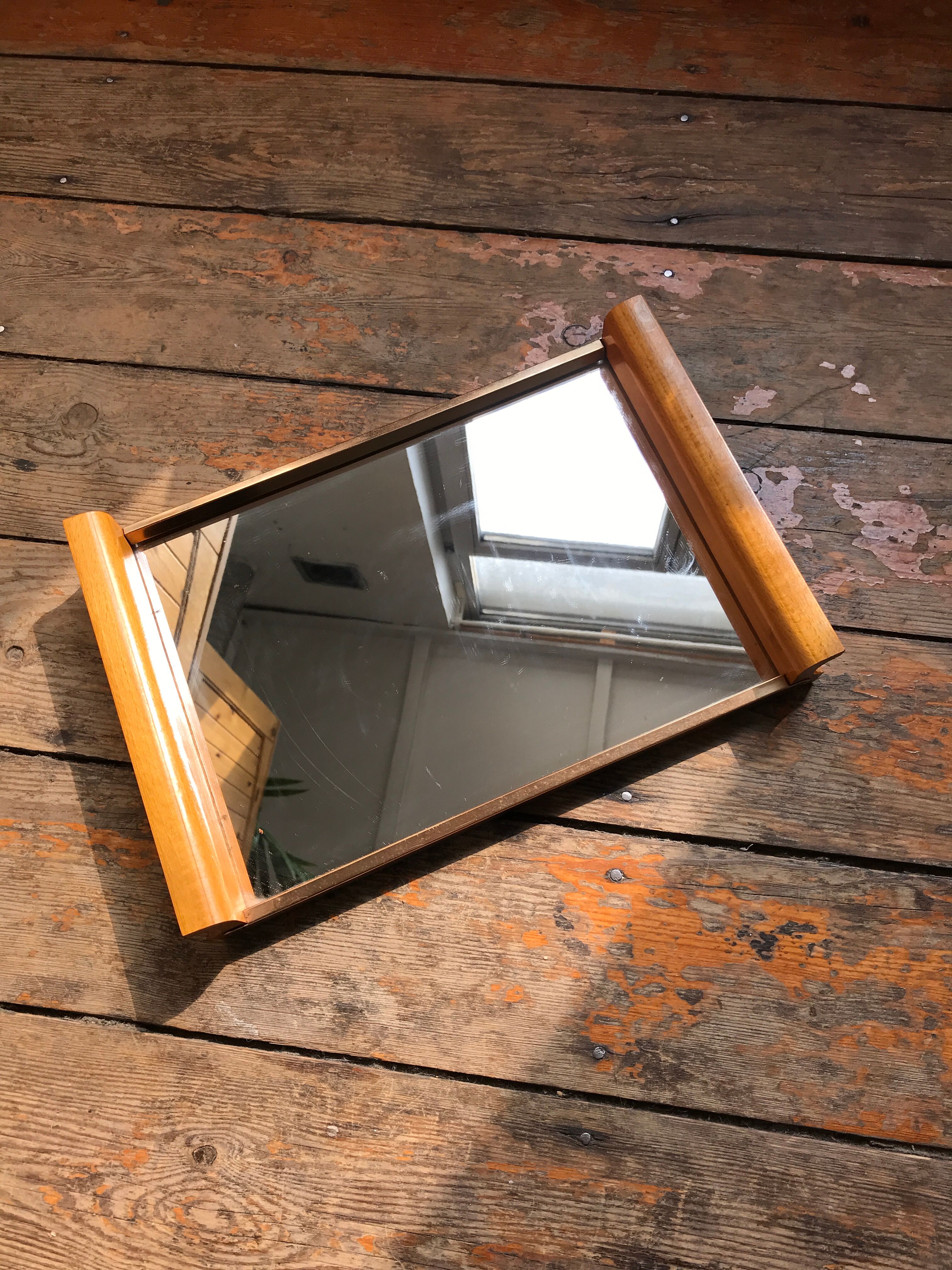 Art deco mirror tray