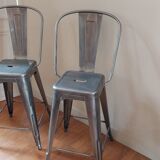 2 chaises de bar Tolix