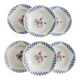 Set of 6 Lunéville K&G soup plates, Henri decor
