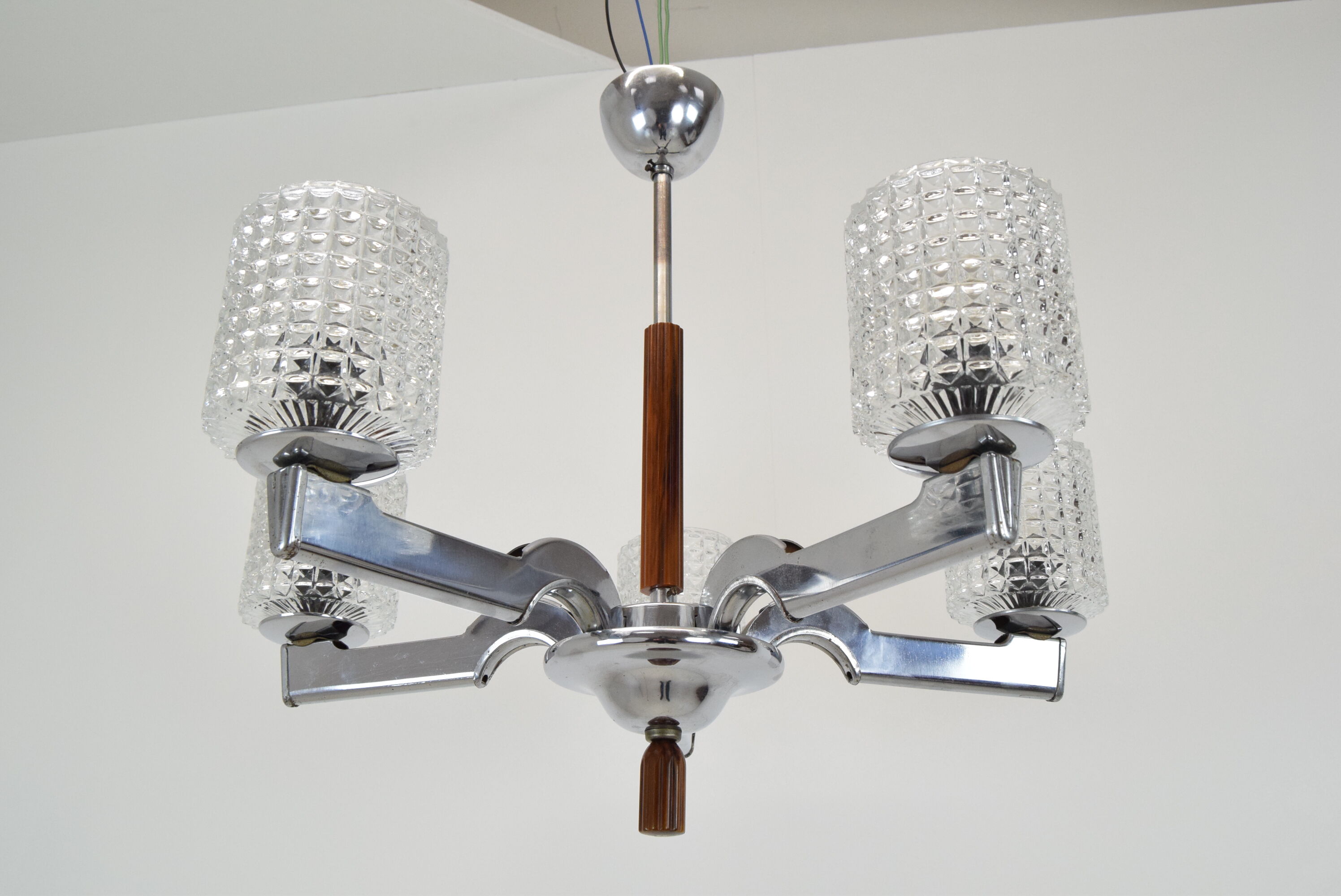 Mid-century chrome Chandelier,1960's.