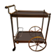 Golden metal serving trolley