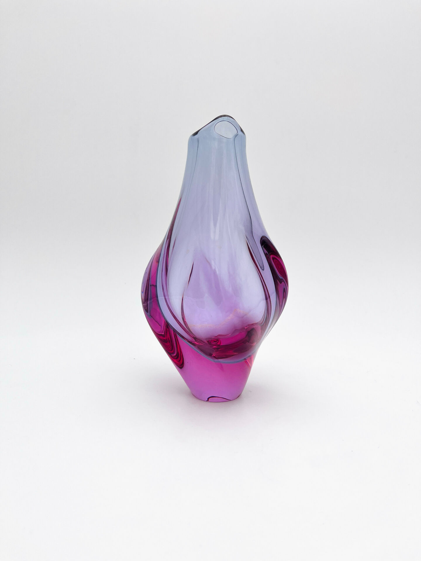Sommerso Vase Alexandrite Miloslav Klinger ZBS - Vintage Bohemian Glass