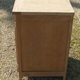 Side furniture table in solid wood aero-erased