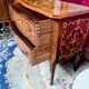 Commode marqueterie, bois massif.