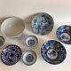 set of 4 bowls and 4 asian porcelain cups