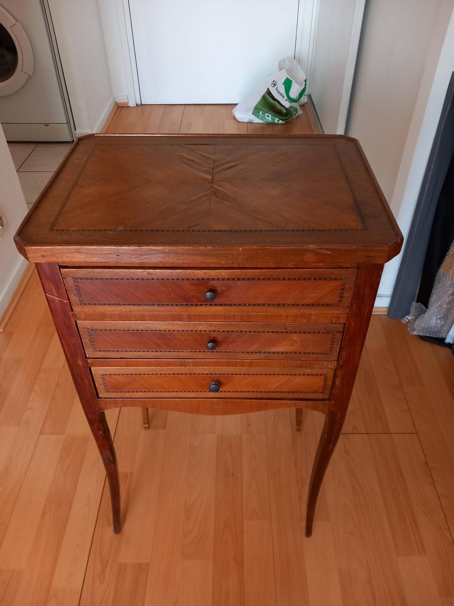 19th-century bedside table
