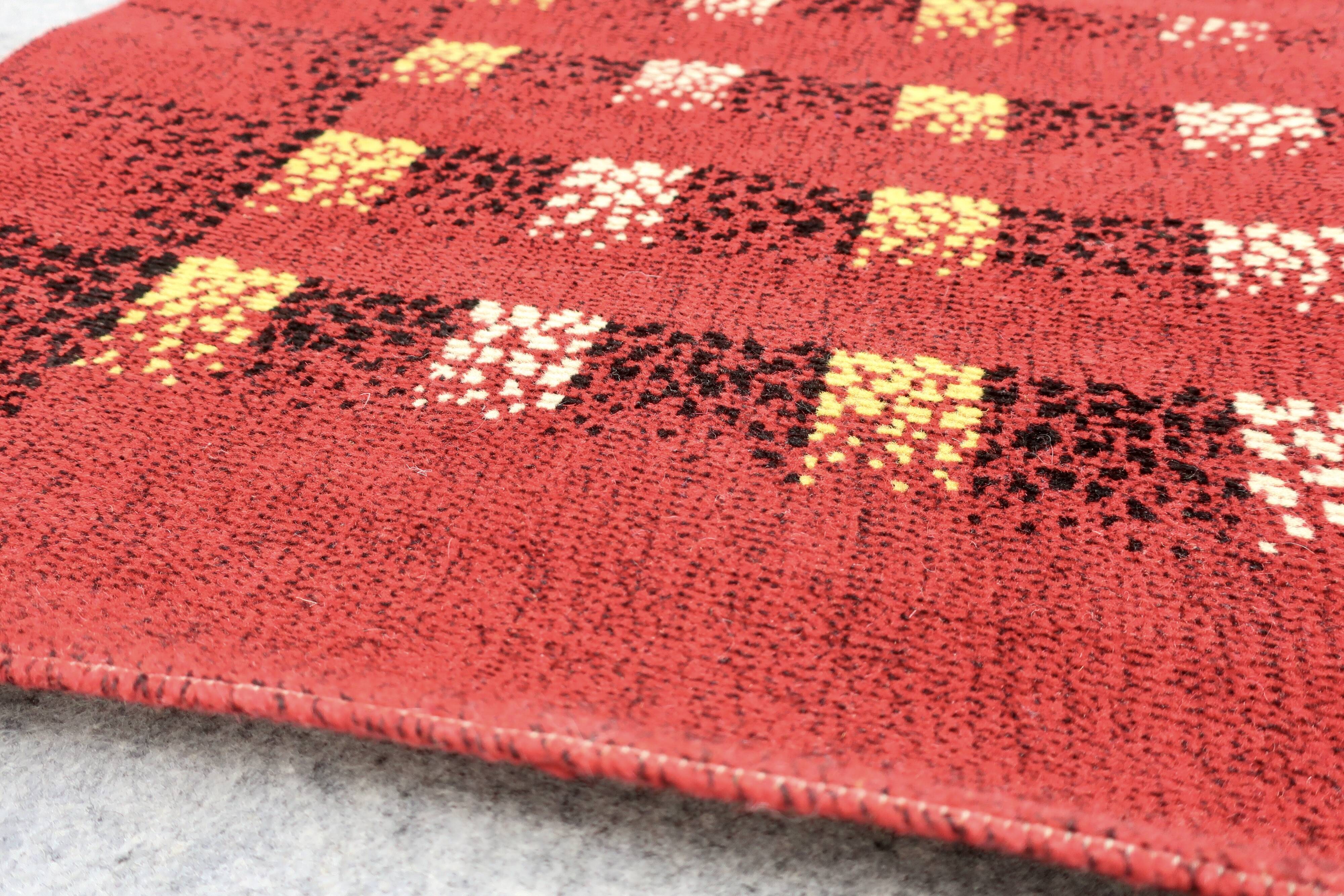 Rare vintage "reconstruction" rug, 1950s