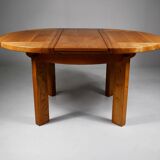 Dining table with extension, Maison Regain, 1970s.