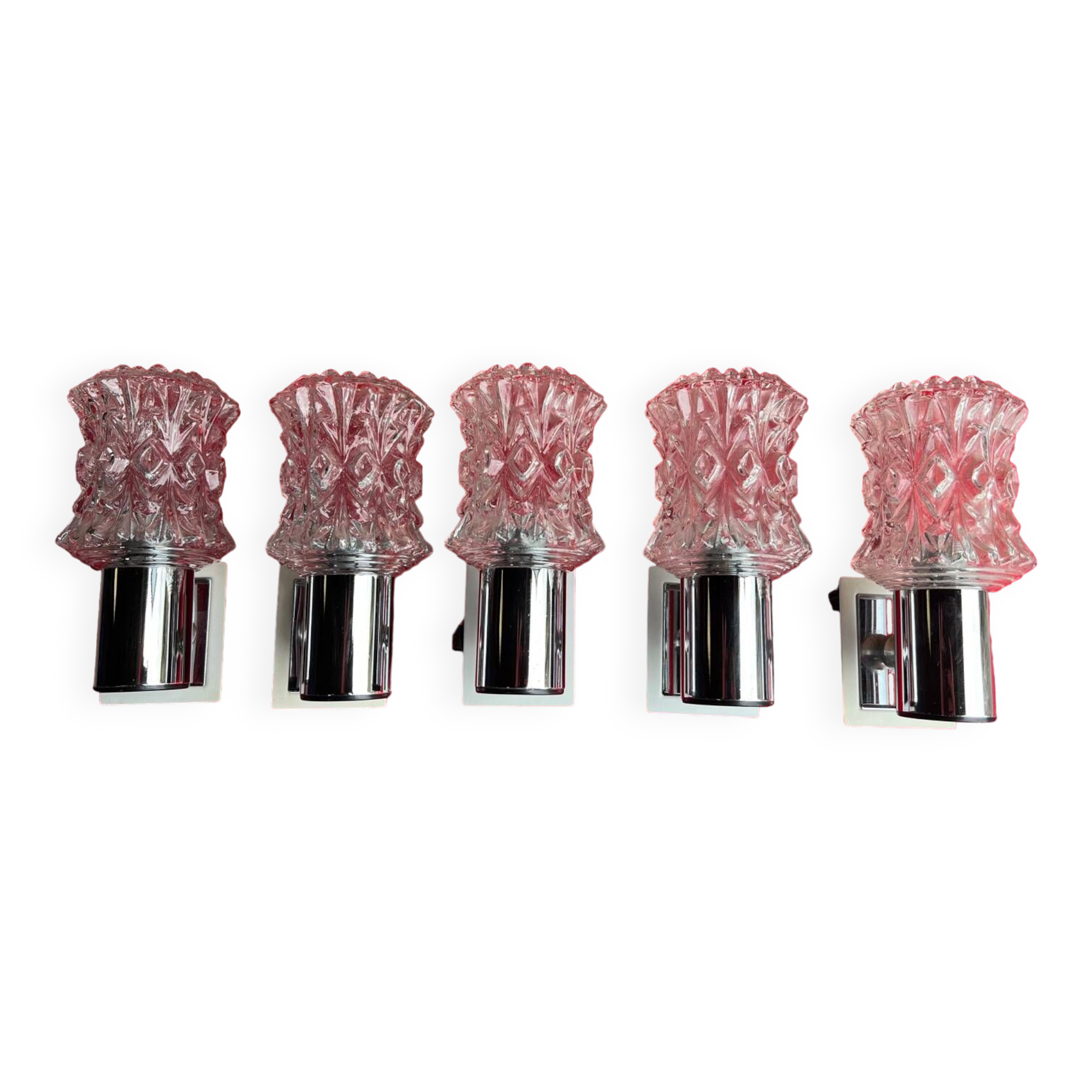 Set of 5 vintage 1970 targetti wall lights