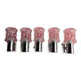 Set of 5 vintage 1970 targetti wall lights