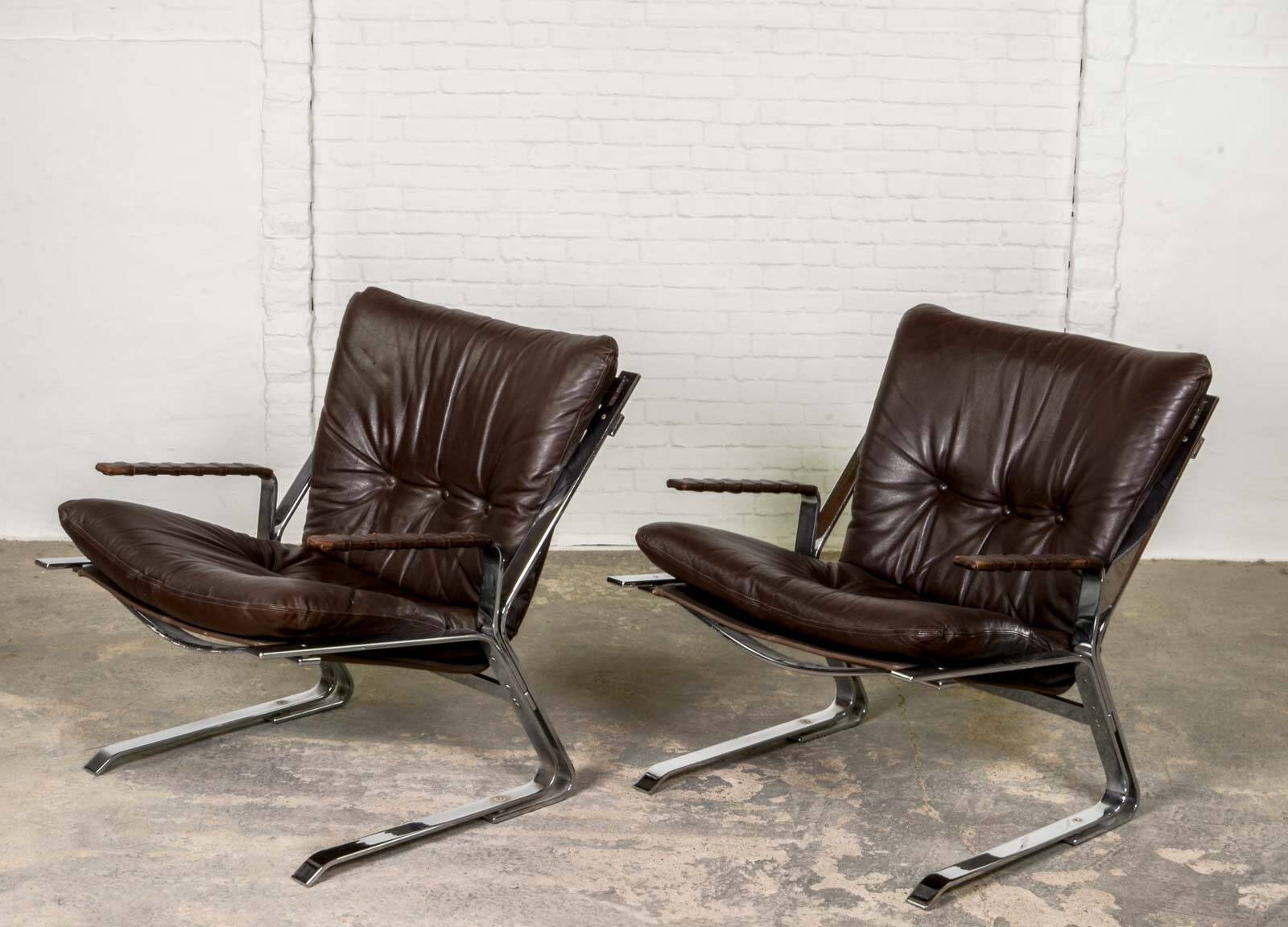 Mid-Century 'Pirate' Easy Chairs by Elsa and Nordahl Solheim for Rykken 60s