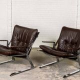 Mid-Century 'Pirate' Easy Chairs by Elsa and Nordahl Solheim for Rykken 60s